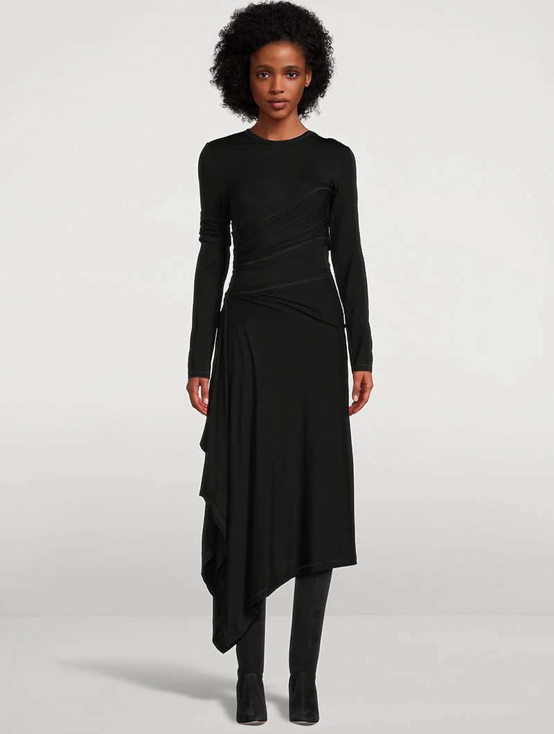 Protection Draped Jersey Dress