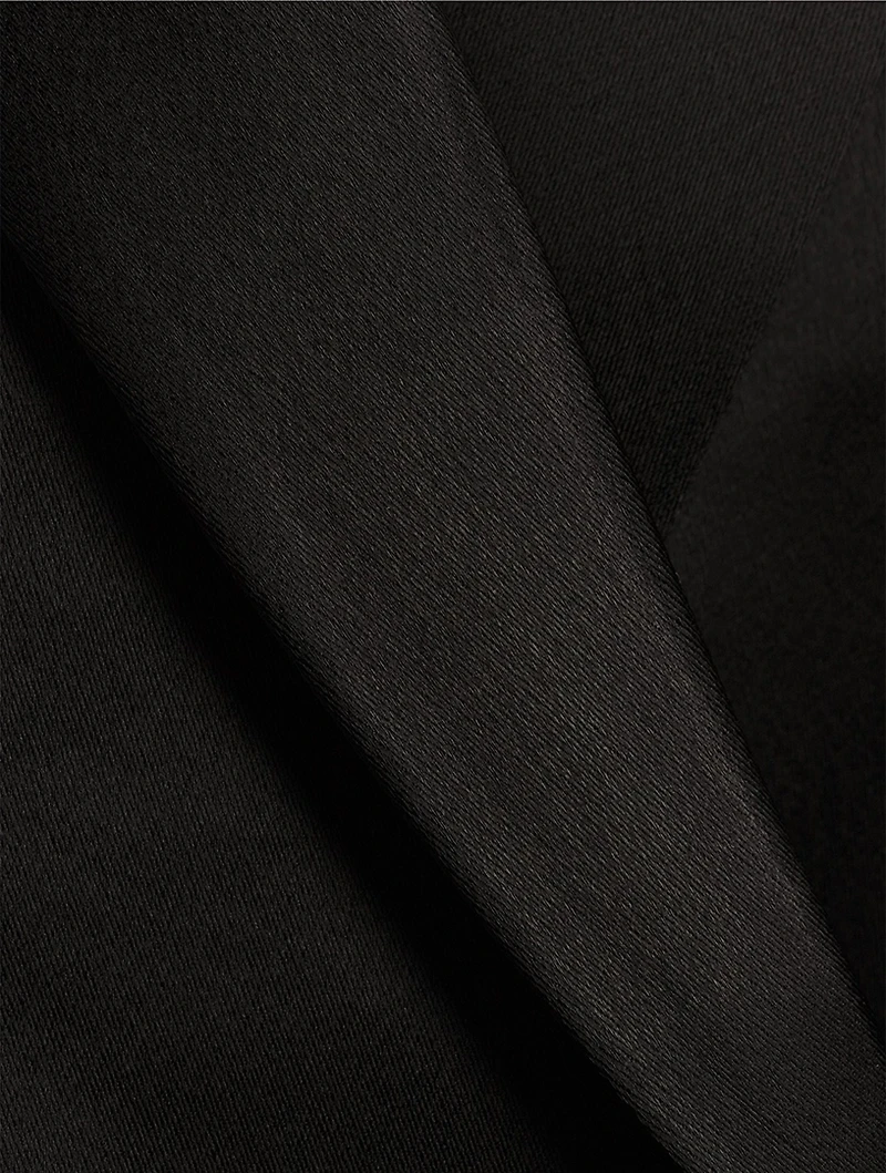 Willow Double-Breasted Satin Blazer