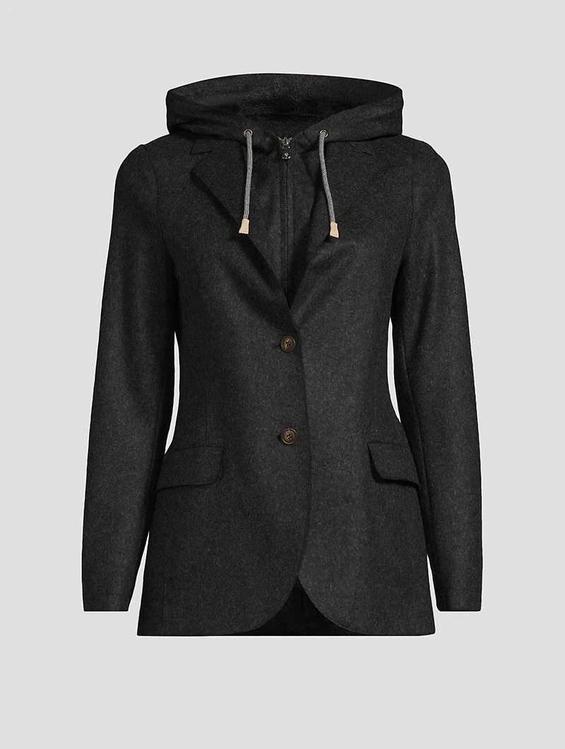 Layered Single-Breasted Blazer With Detachable Bib