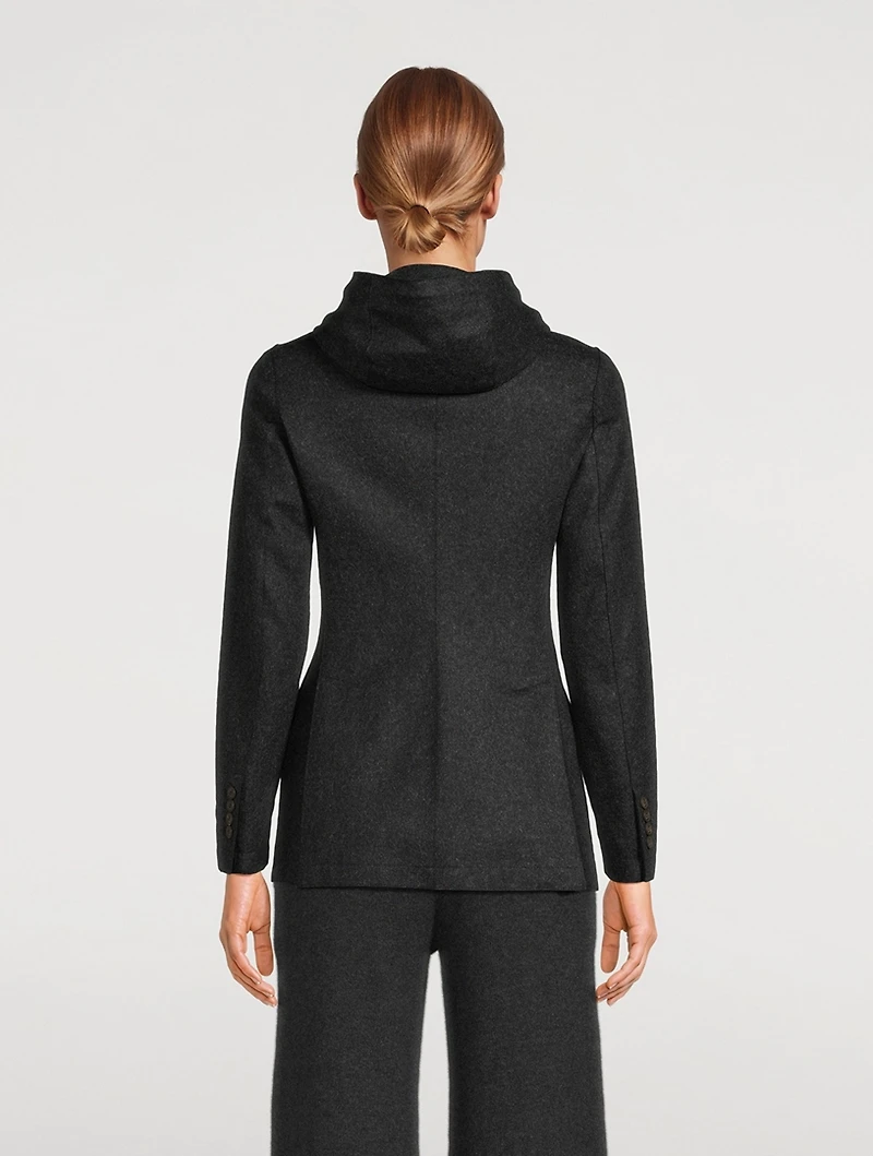 Layered Single-Breasted Blazer With Detachable Bib