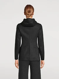 Layered Single-Breasted Blazer With Detachable Bib