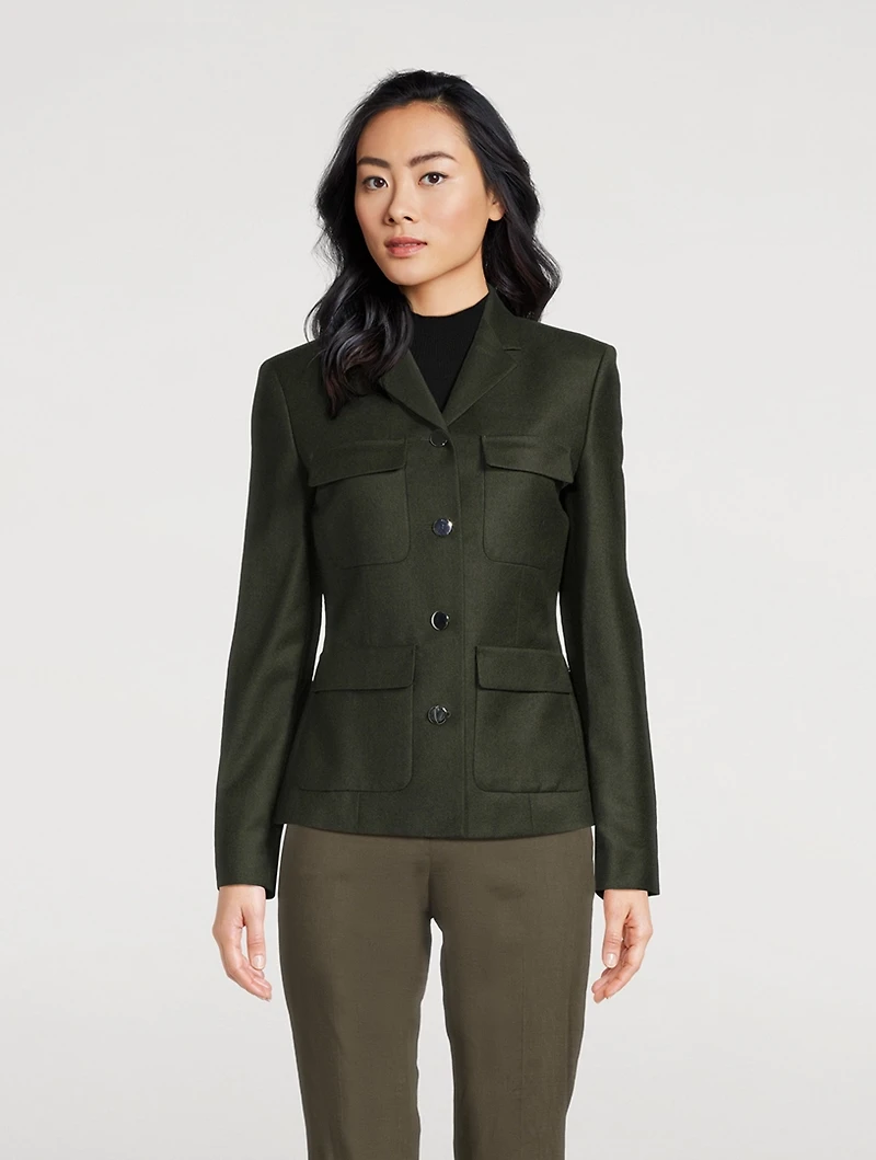 Flannel Military Jacket