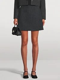 Plush Tweed Mini Skirt
