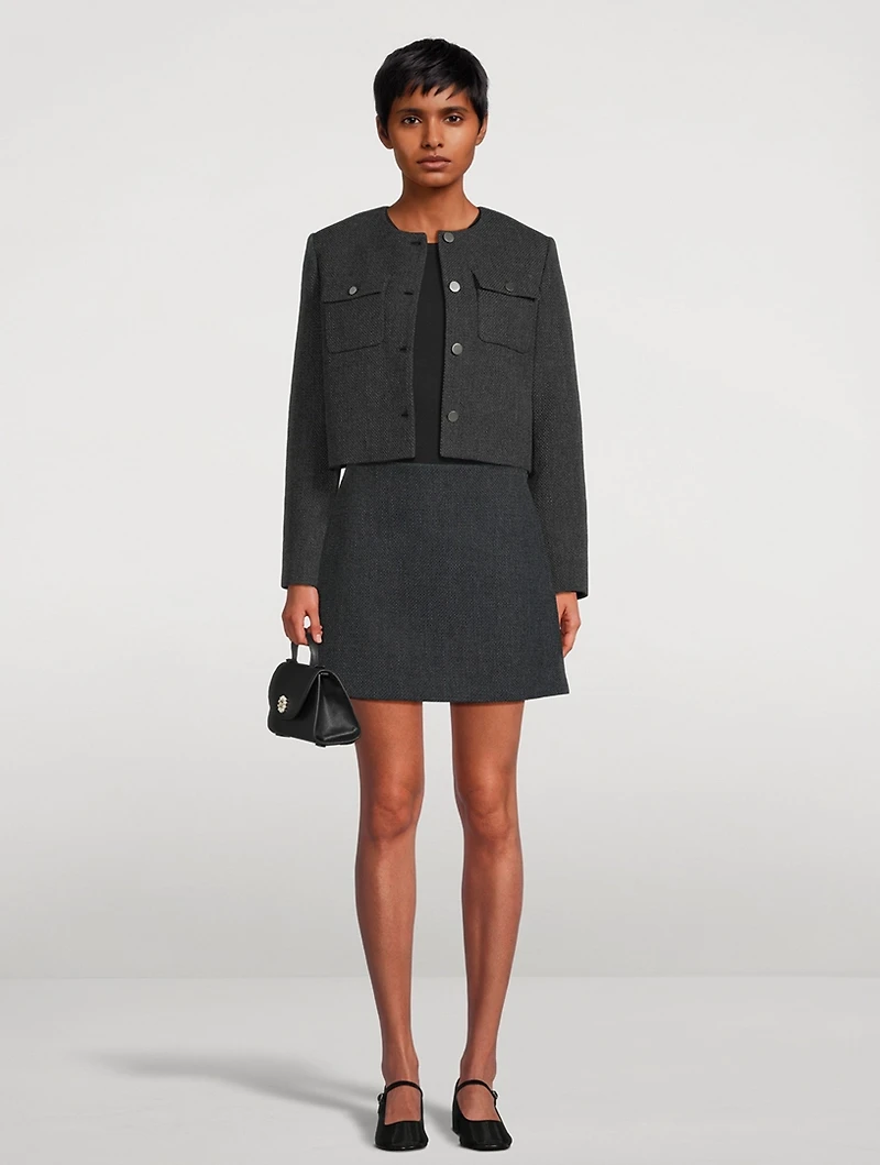 Plush Tweed Mini Skirt