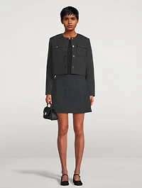 Plush Tweed Mini Skirt