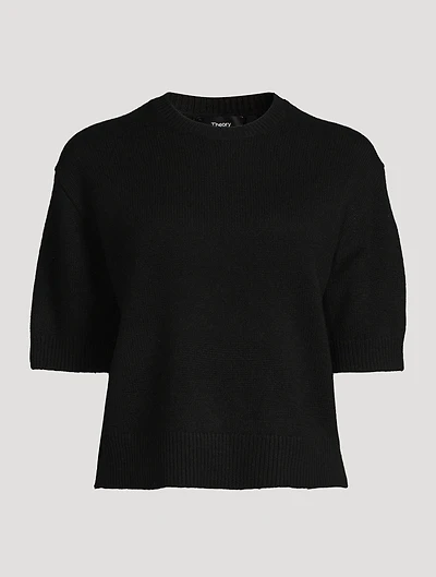 Cropped Cashmere T-Shirt