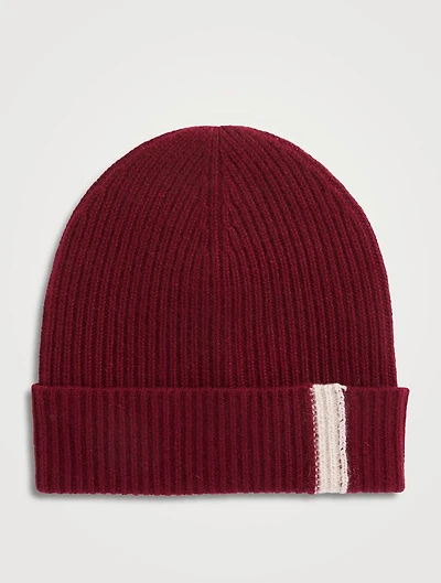 Cashmere One-Stripe Toque