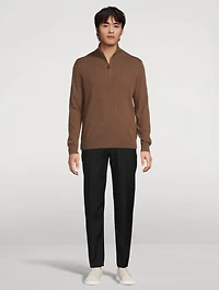 Wool Quarter-Zip Sweater