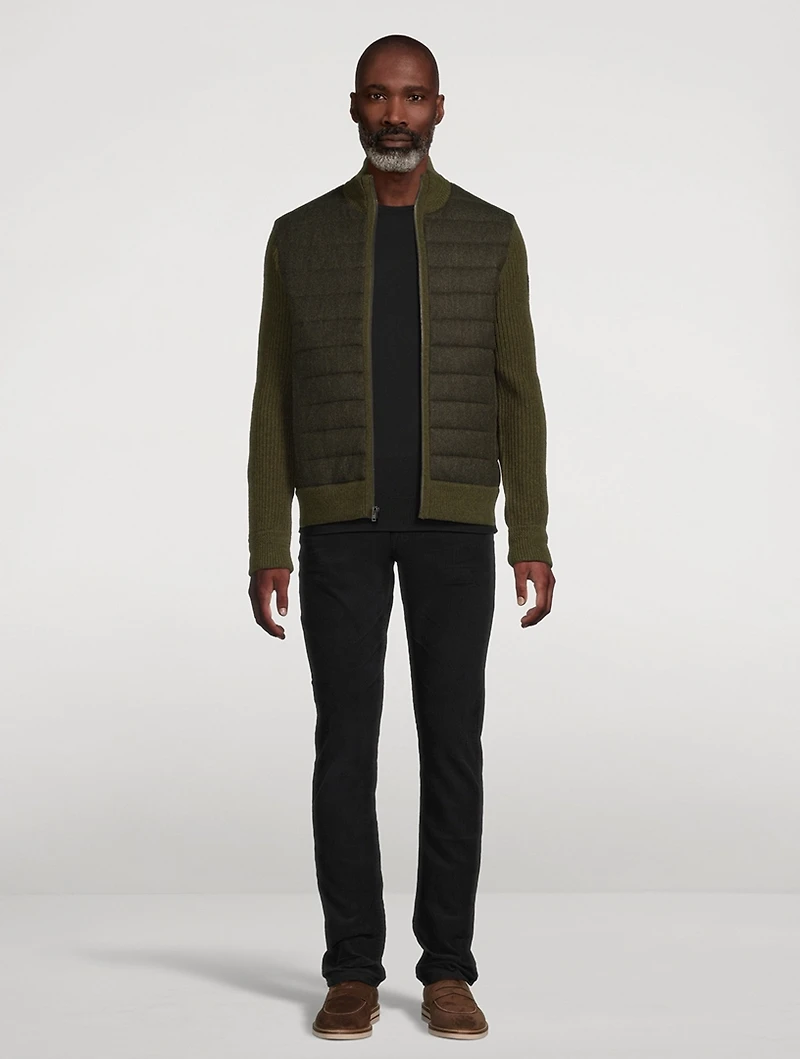 Wool And Cashmere Hybrid Zip Sweater