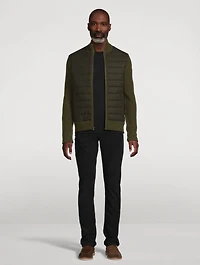 Wool And Cashmere Hybrid Zip Sweater