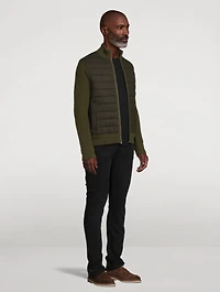 Wool And Cashmere Hybrid Zip Sweater