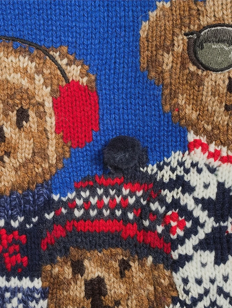 Polo Bear Family Jacquard Wool Sweater