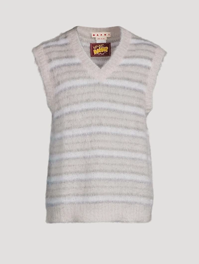 Stripe Jacquard Sweater Vest
