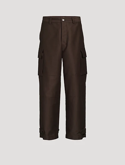 Wide-Leg Cargo Trousers