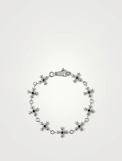 Black Crystal Crest Bracelet