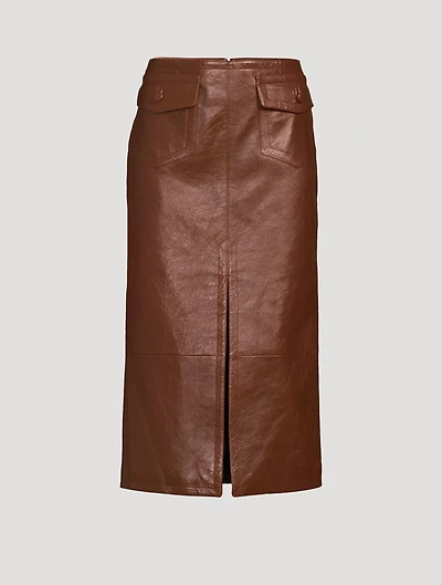 Leather Pencil Skirt