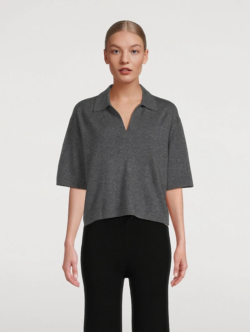 Neela Cashmere Polo Sweater