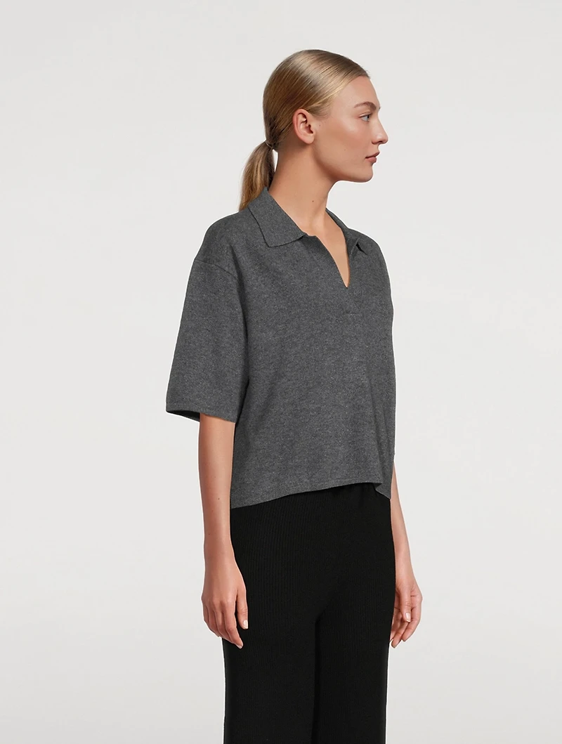Neela Cashmere Polo Sweater