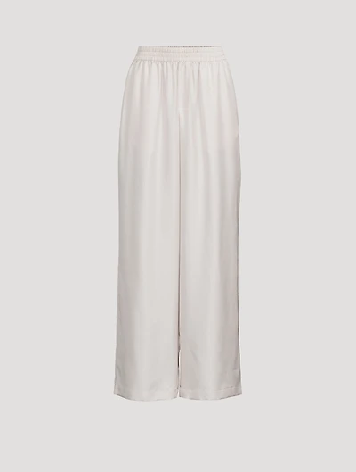 Wide-Leg Silk Trousers
