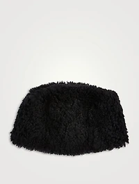 Shearling Pillbox Hat