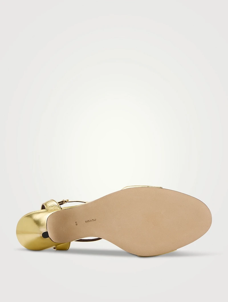 Vika Metallic Leather Sandals