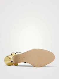 Vika Metallic Leather Sandals