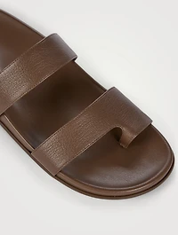 Hugh Leather Slide Sandals