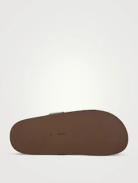 Hugh Leather Slide Sandals