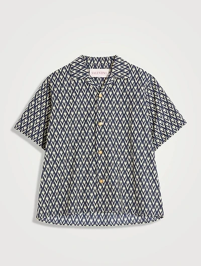 Toute La V Linen Short-Sleeve Shirt