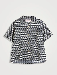 Toute La V Linen Short-Sleeve Shirt