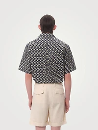 Toute La V Linen Short-Sleeve Shirt