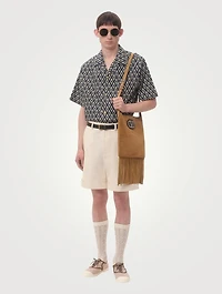 Toute La V Linen Short-Sleeve Shirt