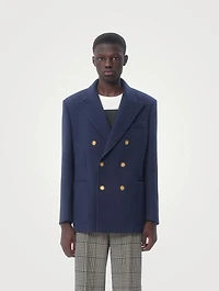 Wool And Silk Double-Breasted Jacket