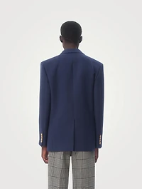 Wool And Silk Double-Breasted Jacket