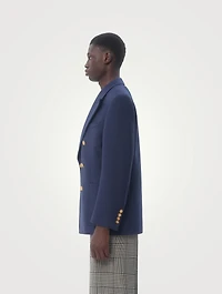 Wool And Silk Double-Breasted Jacket
