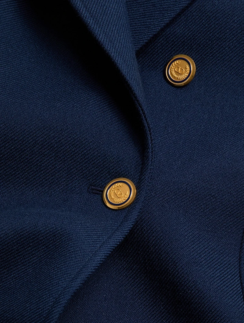Wool And Silk Double-Breasted Jacket