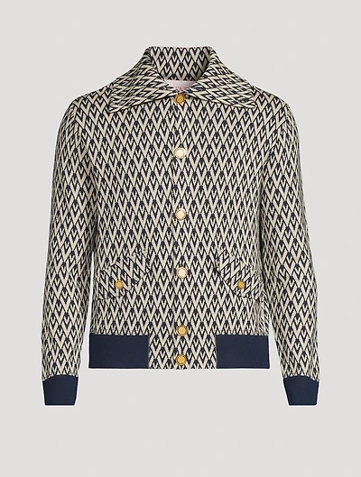 Toute La V Wool Jacquard Jacket