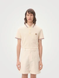VLogo Cotton Piqué Polo Shirt