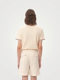 VLogo Cotton Piqué Polo Shirt