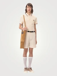 VLogo Cotton Piqué Polo Shirt