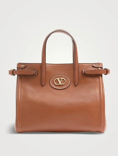 Small Antibes Leather Tote Bag