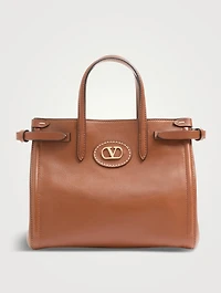 Small Antibes Leather Tote Bag