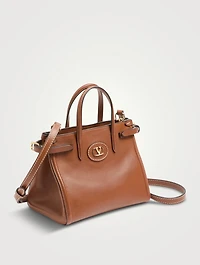 Small Antibes Leather Tote Bag