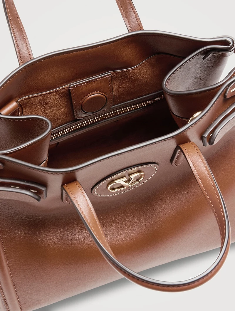 Small Antibes Leather Tote Bag