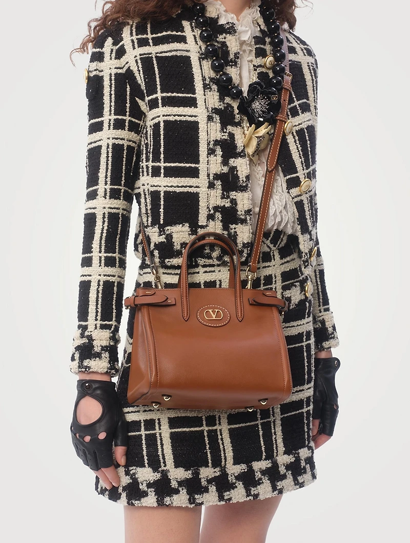 Small Antibes Leather Tote Bag