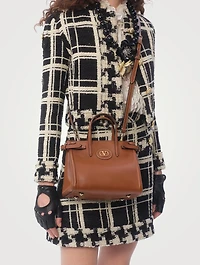 Small Antibes Leather Tote Bag