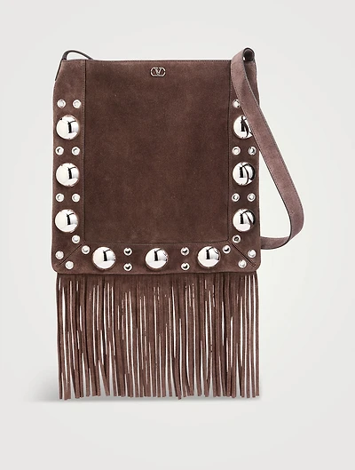 Nellcôte Embellished Suede Shoulder Bag