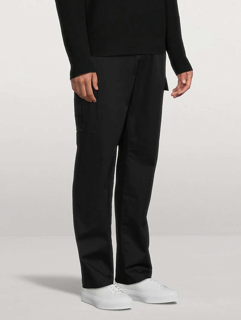 Stretch Cotton Twill Cargo Pants