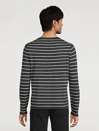Wool Sweater Striped Print