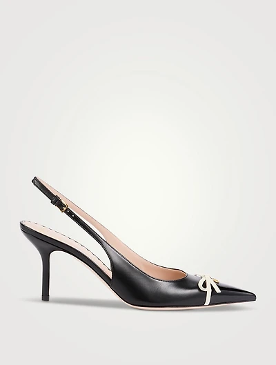 Leather Slingback Pumps